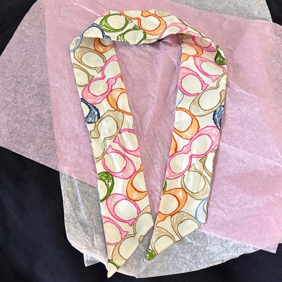 New Coach Multicolor Patterned Scarf - Picture 1 of 5